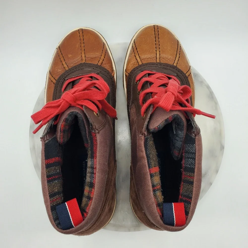 Tommy Hilfiger Dominy 2 Mens Size 10 Duck‎ Boots Leather Winter Snow Rain Shoes
